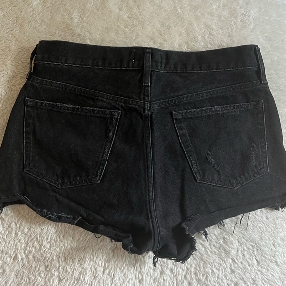 Agolde Parker Black Denim Shorts - Picture 8 of 8